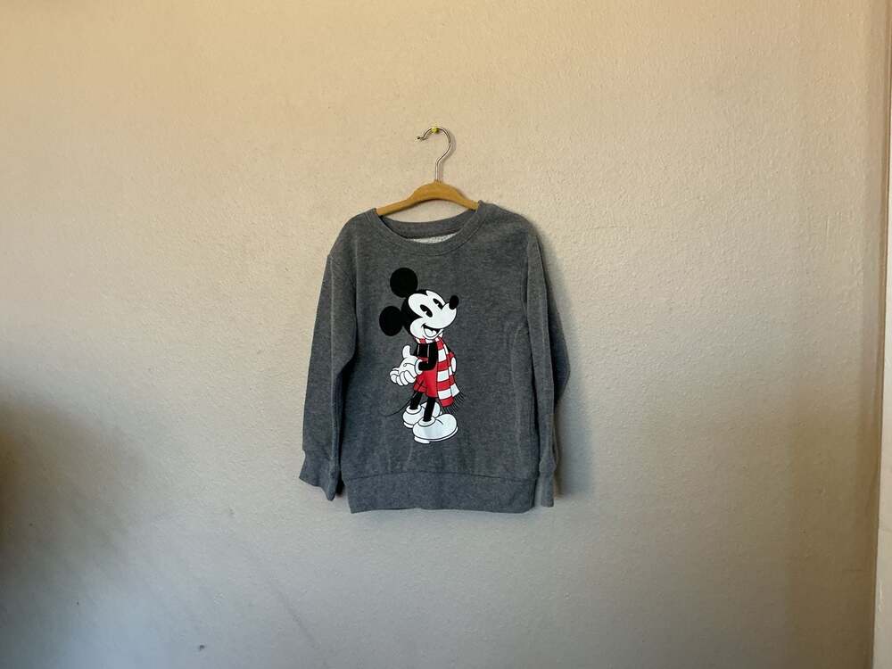 Disney Junior Mickey Mouse Gray Pullover Sweatshirt Size 4T